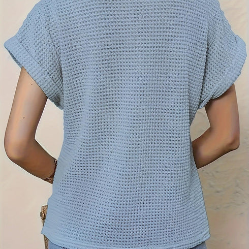 Contrast Lace Crew Neck T-Shirt