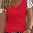 Women's Contrast Lace V-Neck T-Shirt