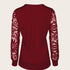 Women's Lace Contrast Pleated Long Sleeve T-Shirt