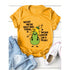 Women's Cartoon Fruit Print T-Shirt - Short Sleeve Top