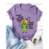 Women's Cartoon Fruit Print T-Shirt - Short Sleeve Top