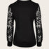 Women's Lace Contrast Pleated Long Sleeve T-Shirt
