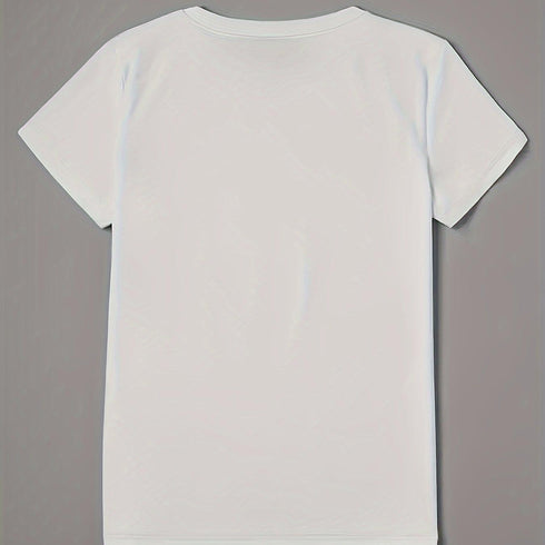 Dandelion Print V Neck T-Shirt for Spring & Summer