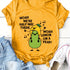 Women's Cartoon Fruit Print T-Shirt - Short Sleeve Top