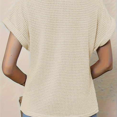 Contrast Lace Crew Neck T-Shirt