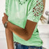 Women's Elegant Lace Crew Neck Short Sleeve T-Shirt