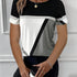 Color Block Crew Neck T-Shirt for Spring & Summer