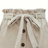 Solid Textured Casual Knotted Button Front Skirt