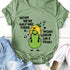 Women's Cartoon Fruit Print T-Shirt - Short Sleeve Top