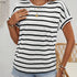 Striped Crew Neck T-shirt for Women