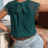 Eyelet Lace Tie Back T-Shirt for Casual Chic Style