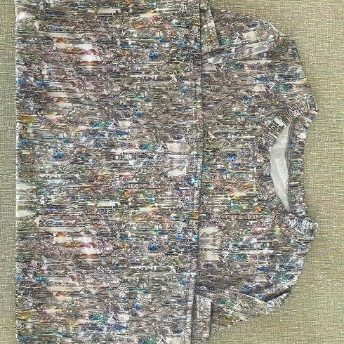 Allover Print Long Sleeve Crew Neck T-Shirt