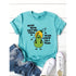 Women's Cartoon Fruit Print T-Shirt - Short Sleeve Top