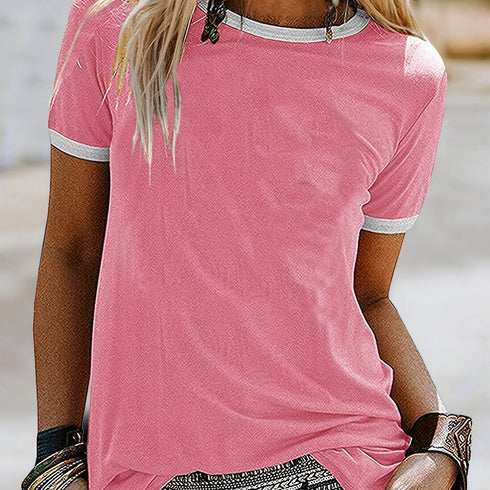 Women's Casual Loose Fit Crew Neck Summer T-Shirt