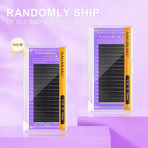 NAGARAKU Classic Individual Eyelash Extensions - Matte Black