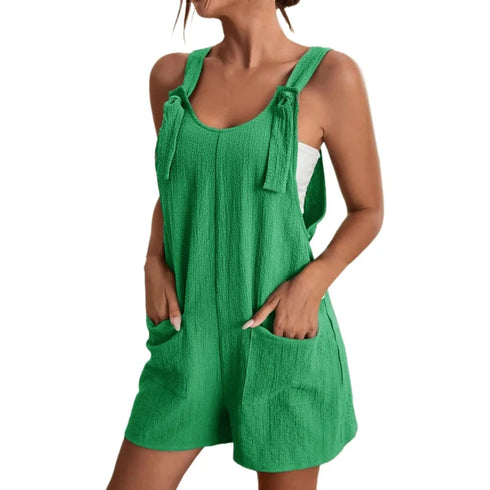 Women's Sleeveless Summer Jumpsuit with Pockets