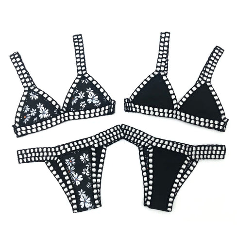 Reversible Leopard Crochet Bikini Set