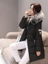 Elegant Hooded Winter Parka with Fur Collar