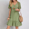 Summer Casual A-Line Dress with Ruffles