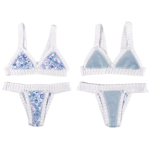 Reversible Leopard Crochet Bikini Set