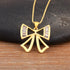 Nidin New Trendy Bow Knot Charm Pendant Necklace S/L Options