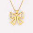 Nidin New Trendy Bow Knot Charm Pendant Necklace S/L Options