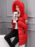 Elegant Hooded Winter Parka with Fur Collar
