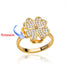 Four Clover Rotating Anxiety Ring - Adjustable Gold