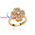Four Clover Rotating Anxiety Ring - Adjustable Gold