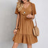 Summer Bohemian V-Neck Ruffled A-Line Mini Dress