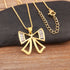 Nidin New Trendy Bow Knot Charm Pendant Necklace S/L Options