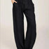 High Waist Wide-Leg Cotton Linen Pants for Women