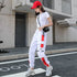 Women's Casual Cargo Joggers - Black & White