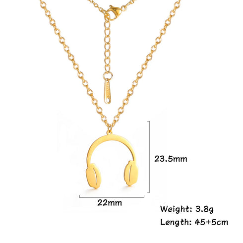 Lemegeton Stainless Steel Music Necklace Pendant for Women