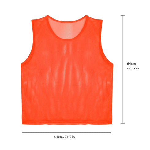 12 Pack Soccer Training Vests for Adults and Kids