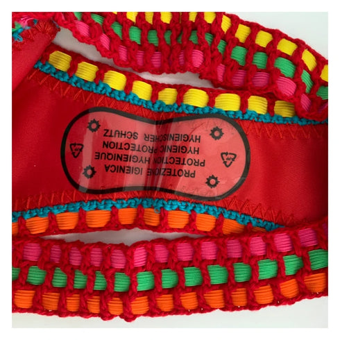 Women’s Boho Red Crochet Bikini Set