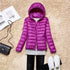 Women’s Lightweight Hooded Puffer Jacket in 15 Colours