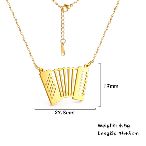 Lemegeton Stainless Steel Music Necklace Pendant for Women