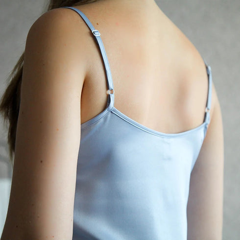 Satin Summer Backless Dress with Spaghetti Straps