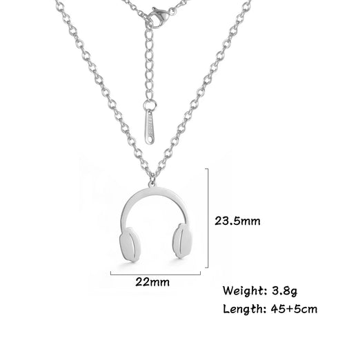 Lemegeton Stainless Steel Music Necklace Pendant for Women