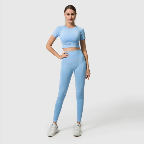 WAREBALL Women's Yoga Set - Long Sleeve Crop Top & Leggings