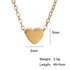 Mini Black Heart Pendant Necklace for Women