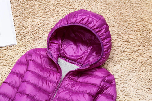 Women’s Lightweight Hooded Puffer Jacket in 15 Colours
