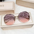 Luxury Round Gradient Sunglasses for Women - UV400 Protection