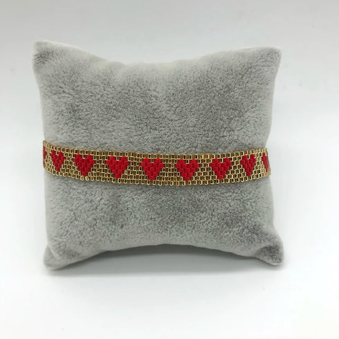 Handmade MIYUKI Bead Rainbow Heart Star Bracelet
