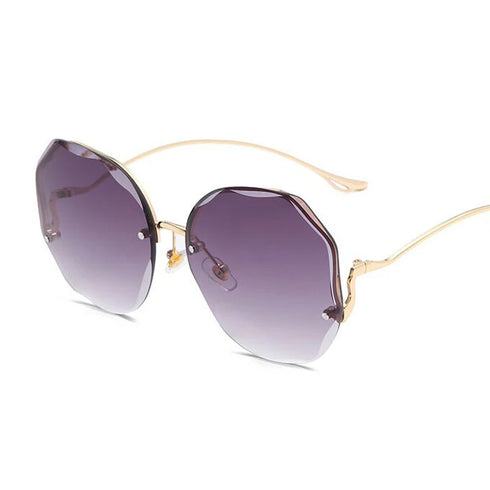 Luxury Round Gradient Sunglasses for Women - UV400 Protection
