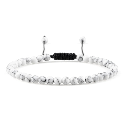 4MM Natural Stone Round Beads Bracelet