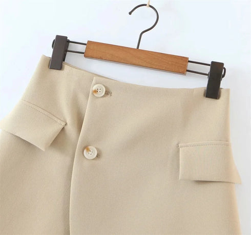 XEASY Women's Tweed Blazer and Skirt Suit Set