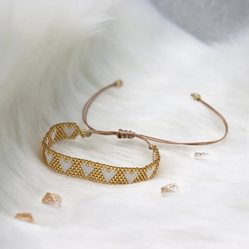 ZHONGVI Miyuki Heart Adjustable Bracelet