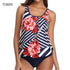 Floral Print Tankini Two Piece Bikini Set